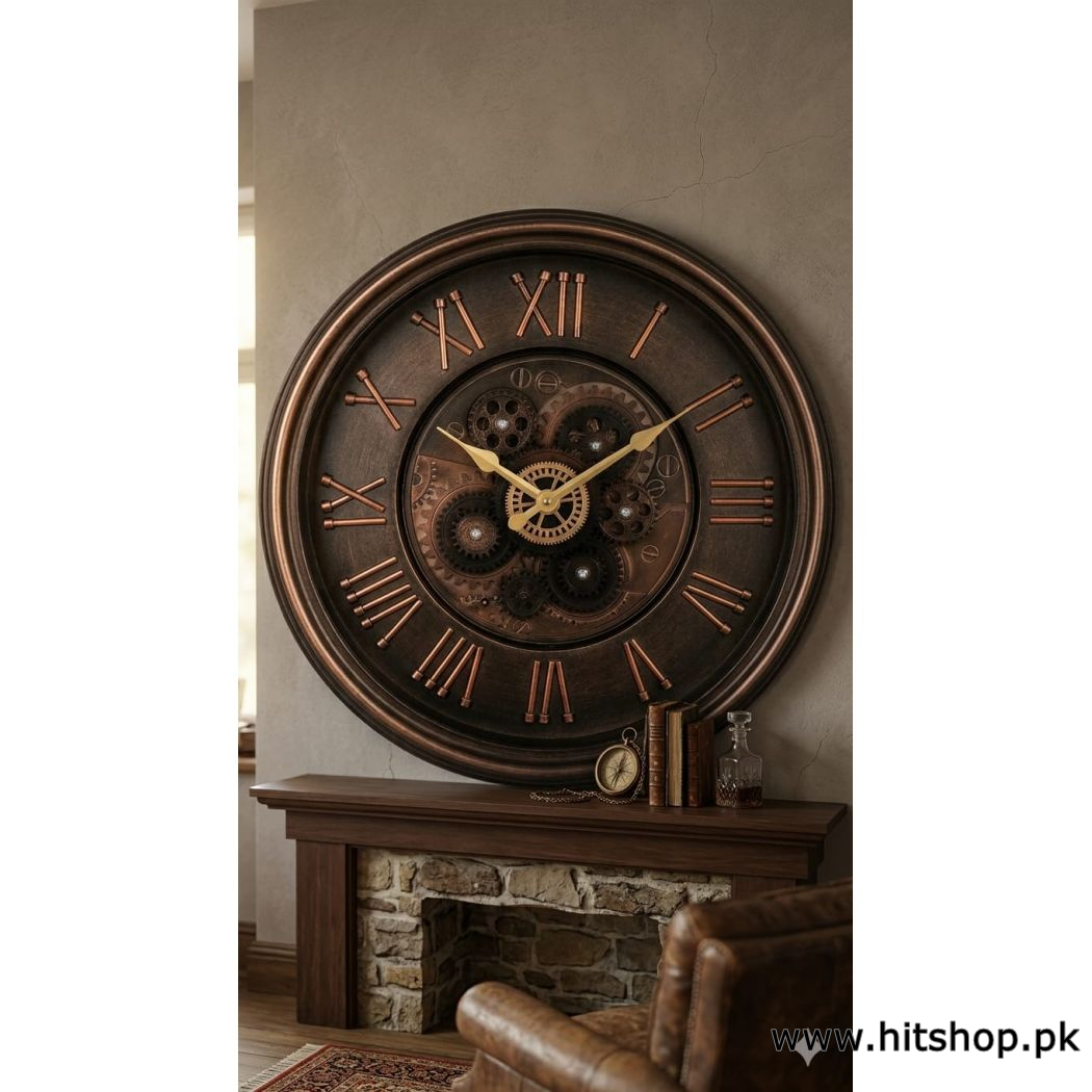 Luxury Vintage Gear Wall Clock - Premium Quality Imported
